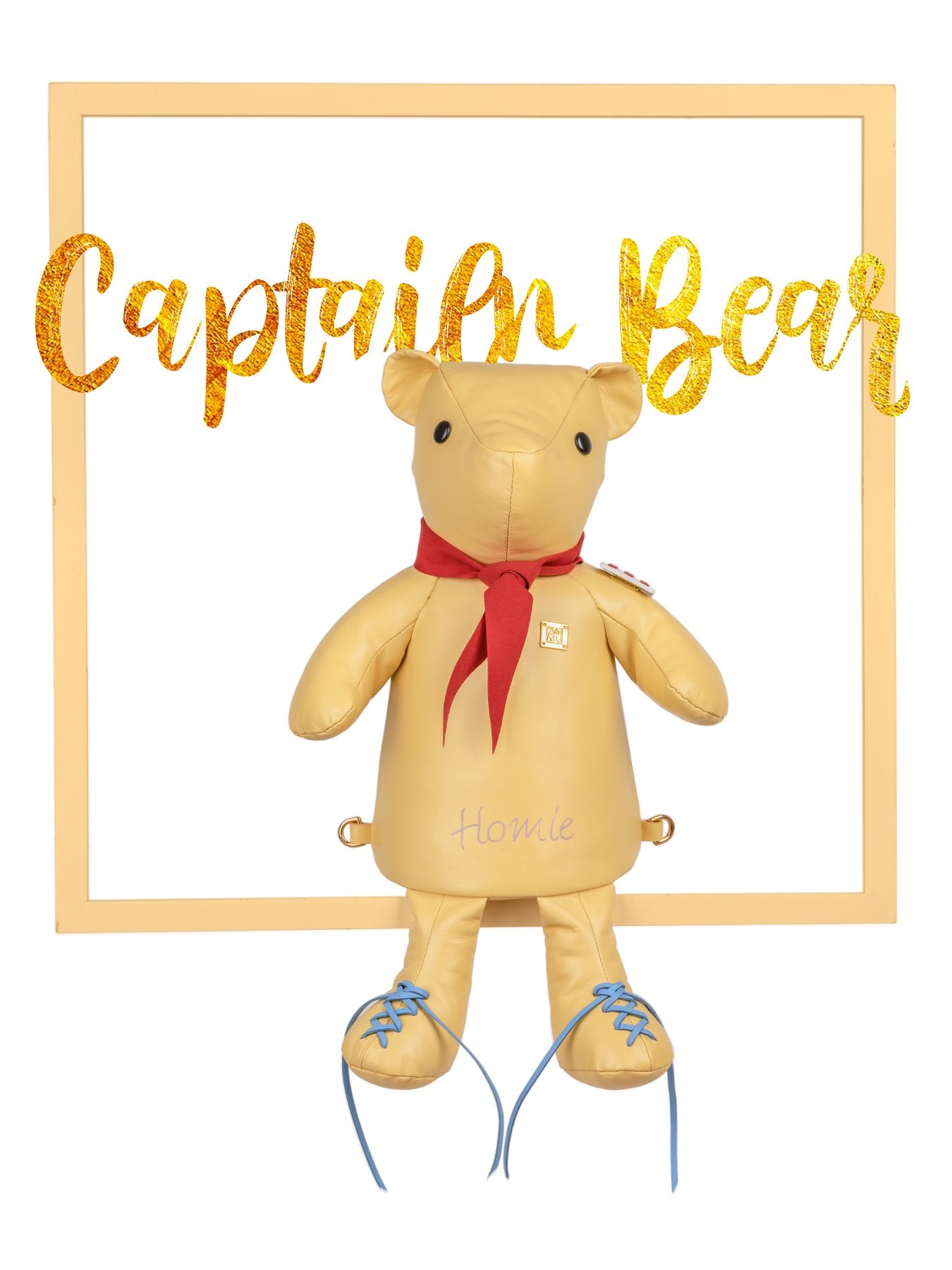 Cute Captain Bear Handbag in Yellow